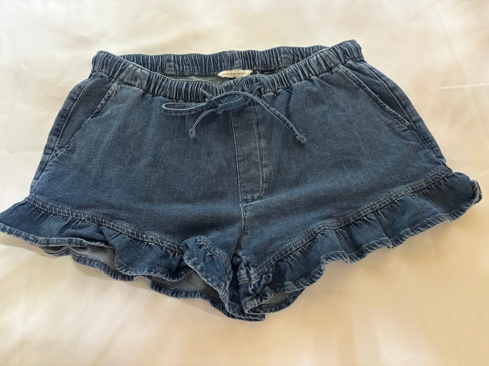American Eagle Jean Ruffle Shorts